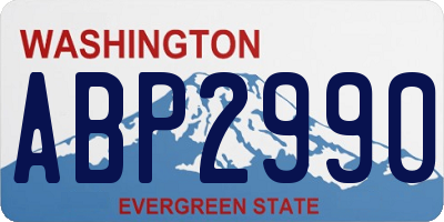 WA license plate ABP2990
