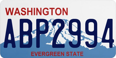 WA license plate ABP2994