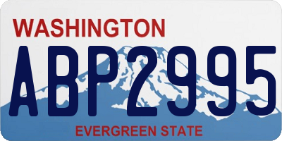WA license plate ABP2995