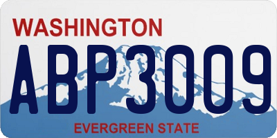 WA license plate ABP3009