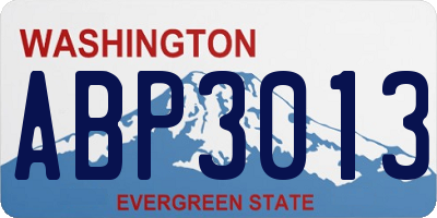 WA license plate ABP3013