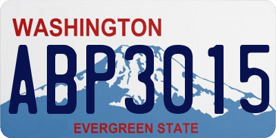 WA license plate ABP3015