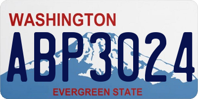 WA license plate ABP3024