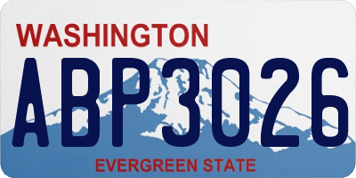 WA license plate ABP3026