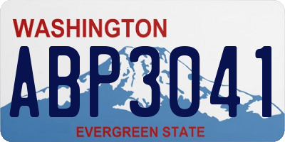 WA license plate ABP3041