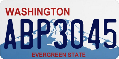 WA license plate ABP3045