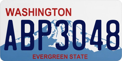 WA license plate ABP3048