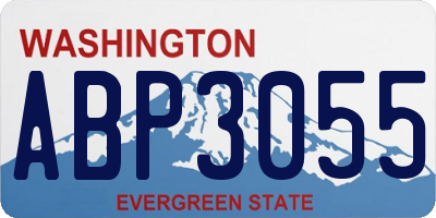 WA license plate ABP3055