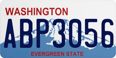 WA license plate ABP3056