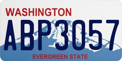 WA license plate ABP3057