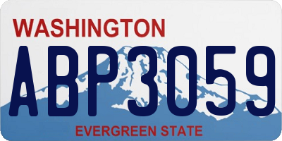 WA license plate ABP3059