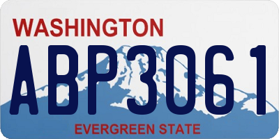 WA license plate ABP3061