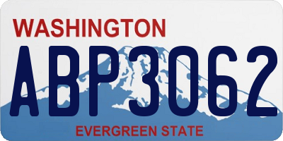 WA license plate ABP3062