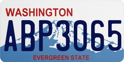 WA license plate ABP3065