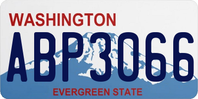 WA license plate ABP3066