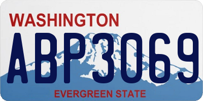 WA license plate ABP3069