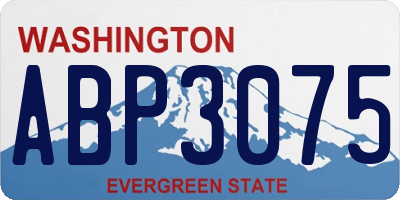 WA license plate ABP3075