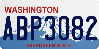 WA license plate ABP3082