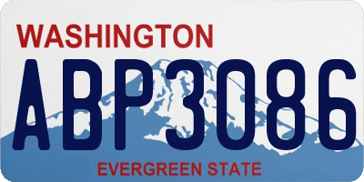 WA license plate ABP3086