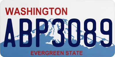 WA license plate ABP3089
