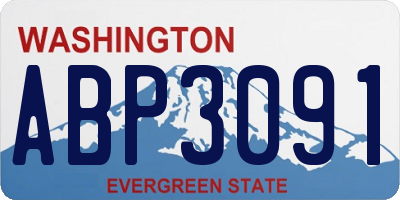 WA license plate ABP3091