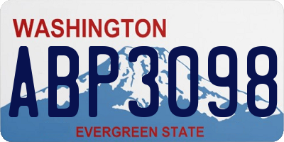WA license plate ABP3098
