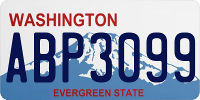 WA license plate ABP3099