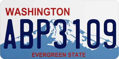 WA license plate ABP3109