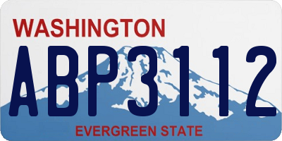 WA license plate ABP3112