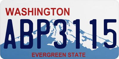 WA license plate ABP3115