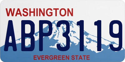 WA license plate ABP3119