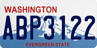 WA license plate ABP3122