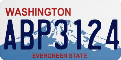 WA license plate ABP3124