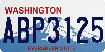 WA license plate ABP3125