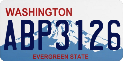 WA license plate ABP3126