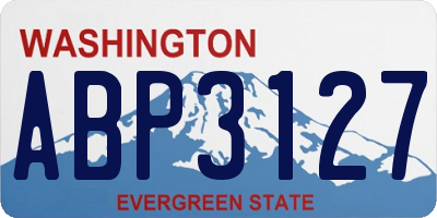 WA license plate ABP3127
