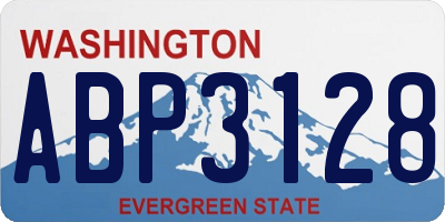 WA license plate ABP3128