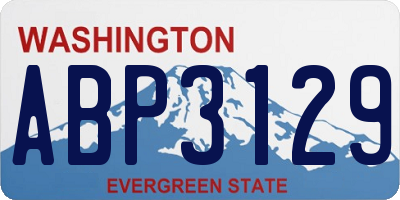 WA license plate ABP3129