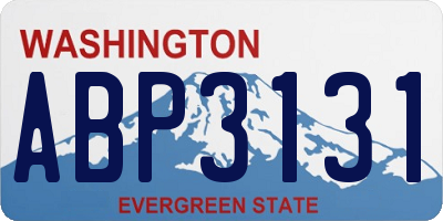 WA license plate ABP3131