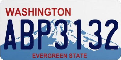 WA license plate ABP3132