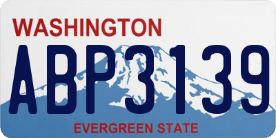 WA license plate ABP3139
