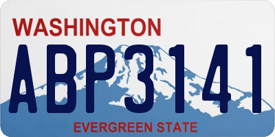 WA license plate ABP3141