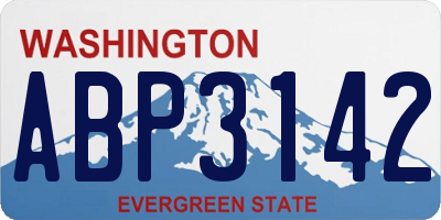 WA license plate ABP3142