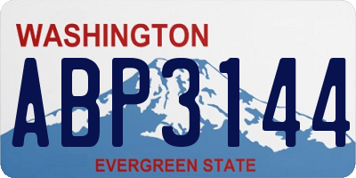 WA license plate ABP3144