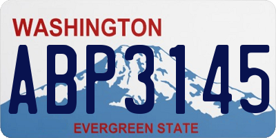 WA license plate ABP3145
