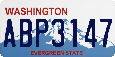 WA license plate ABP3147