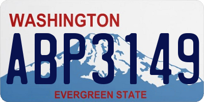 WA license plate ABP3149