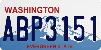 WA license plate ABP3151