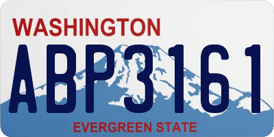 WA license plate ABP3161