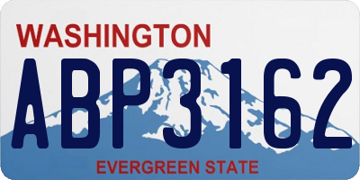 WA license plate ABP3162
